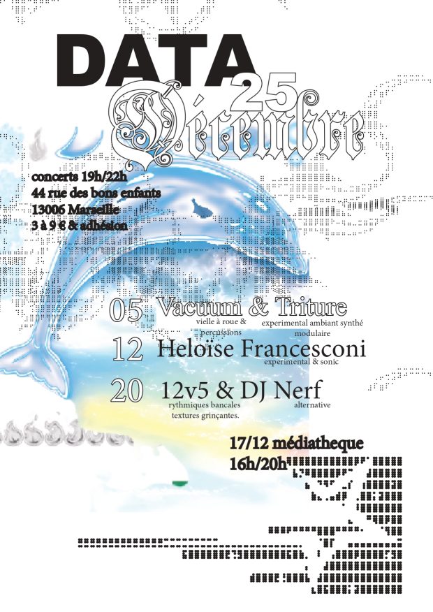 affiche de d4t4 pour décembre 2025, graphisme Claire Reinwalt - Non Fiction